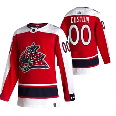 Columbus Blue Jackets Custom Red Men's Adidas 202021 Alternate Authentic Player NHL Jersey
